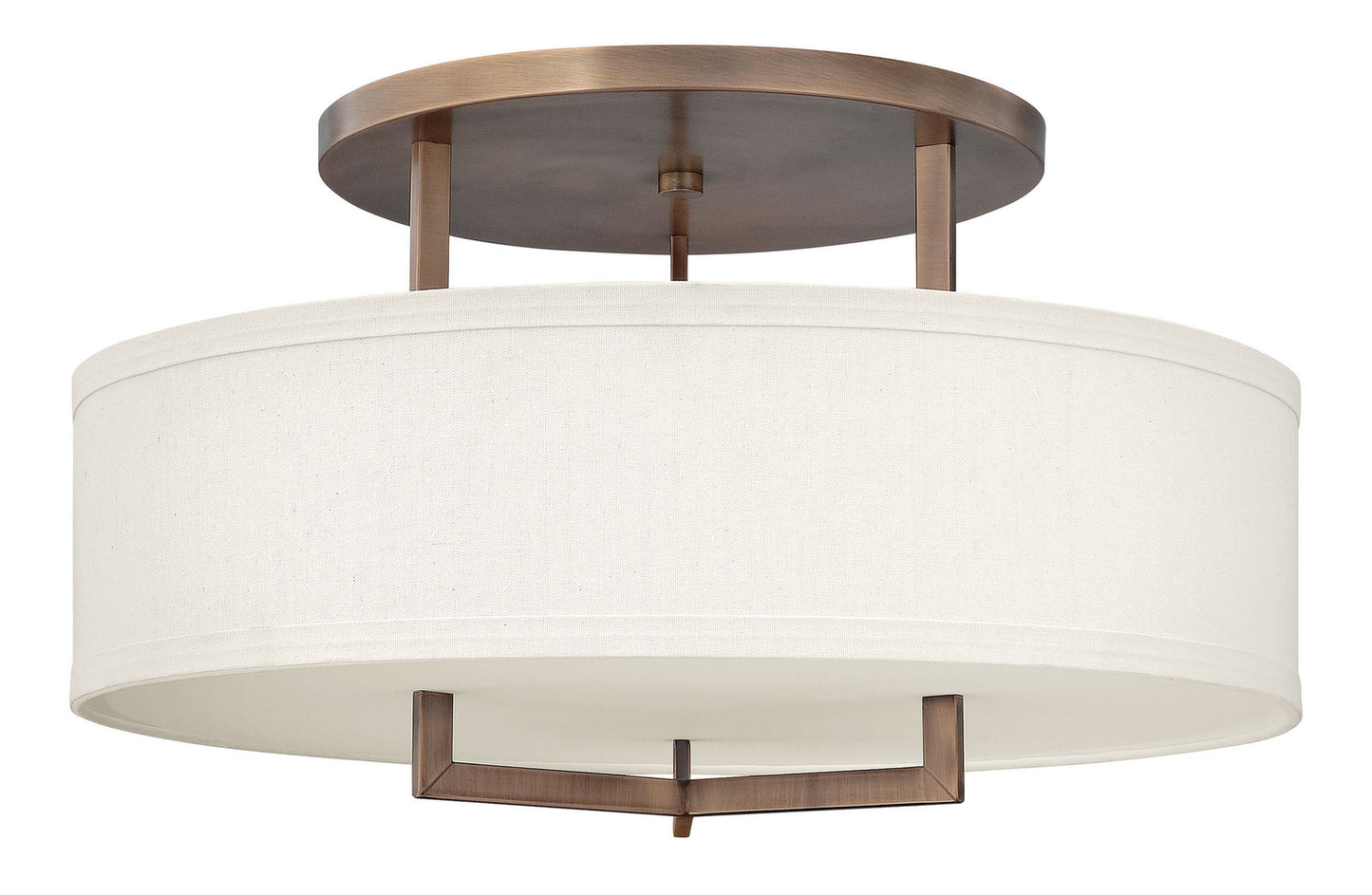 Hampton LED Semi-Flush Mount in Brushed Bronze