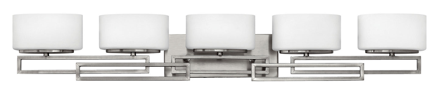 Lanza Five Light Vanity in Antique Nickel