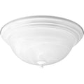 Progress Lighting - P3926-30 - Three Light Flush Mount - Dome Glass - Alabaster - White