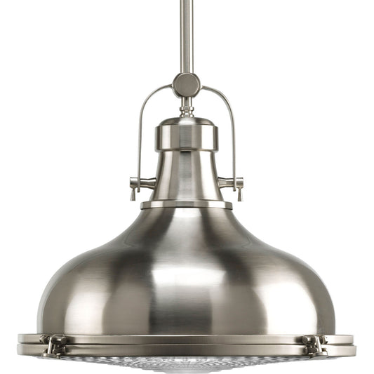 Fresnel Pendant One Light Pendant in Brushed Nickel