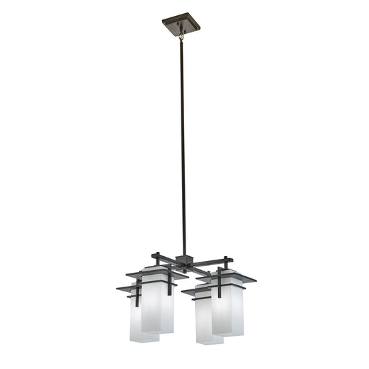 Caterham Four Light Outdoor Chandelier in Olde Bronze