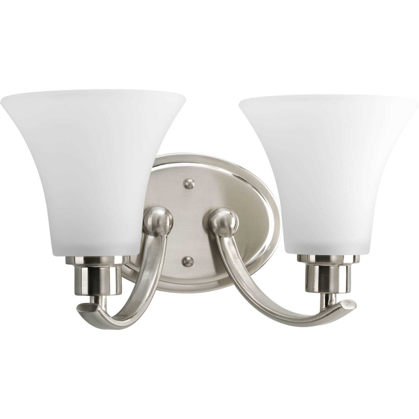 Joy Two Light Bath Bracket in Brushed Nickel