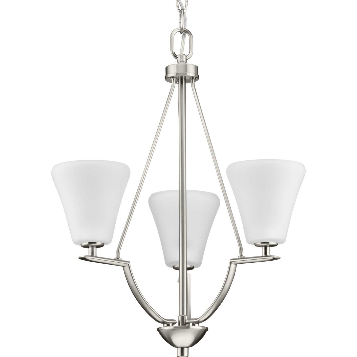 Progress Lighting - P3821-09 - Three Light Chandelier - Bravo - Brushed Nickel