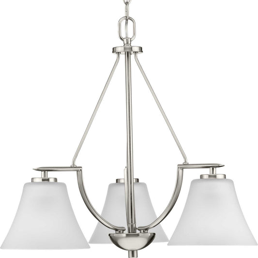 Progress Lighting - P4621-09 - Three Light Chandelier - Bravo - Brushed Nickel