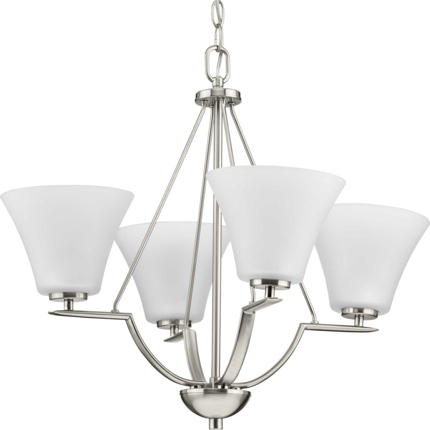 Progress Lighting - P4622-09 - Four Light Chandelier - Bravo - Brushed Nickel