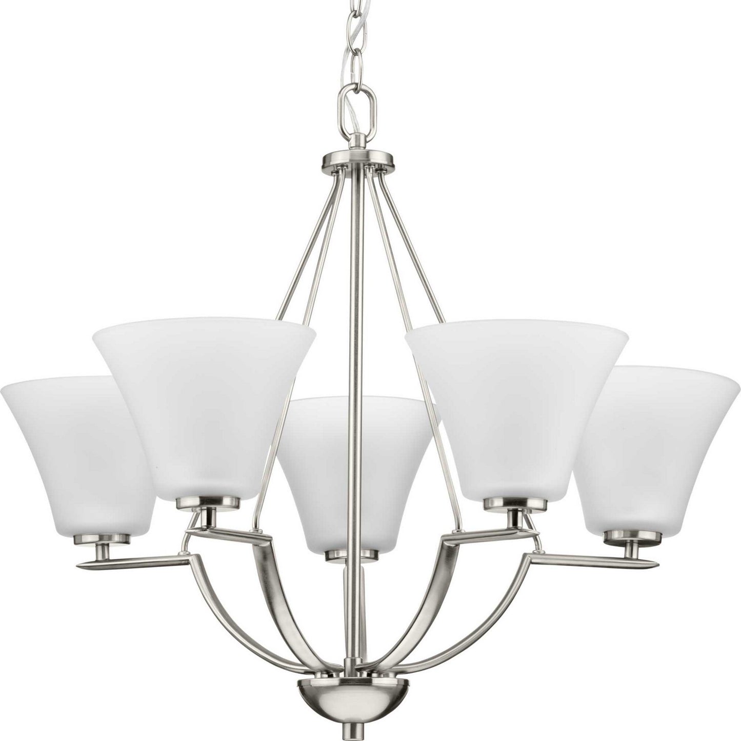 Progress Lighting - P4623-09 - Five Light Chandelier - Bravo - Brushed Nickel