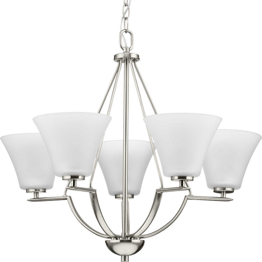 Progress Lighting - P4623-09 - Five Light Chandelier - Bravo - Brushed Nickel