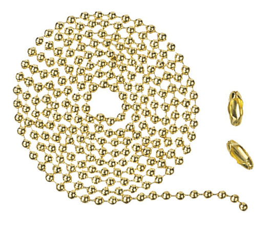 (4-Pack) Beaded Chain 36" Beaded Chain in Bright Brass