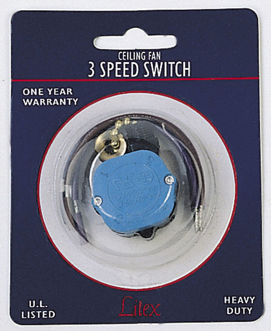 (4-Pack) Single Capacitor fan Switch Dual/Triple Capacitor Switch in Satin Brass