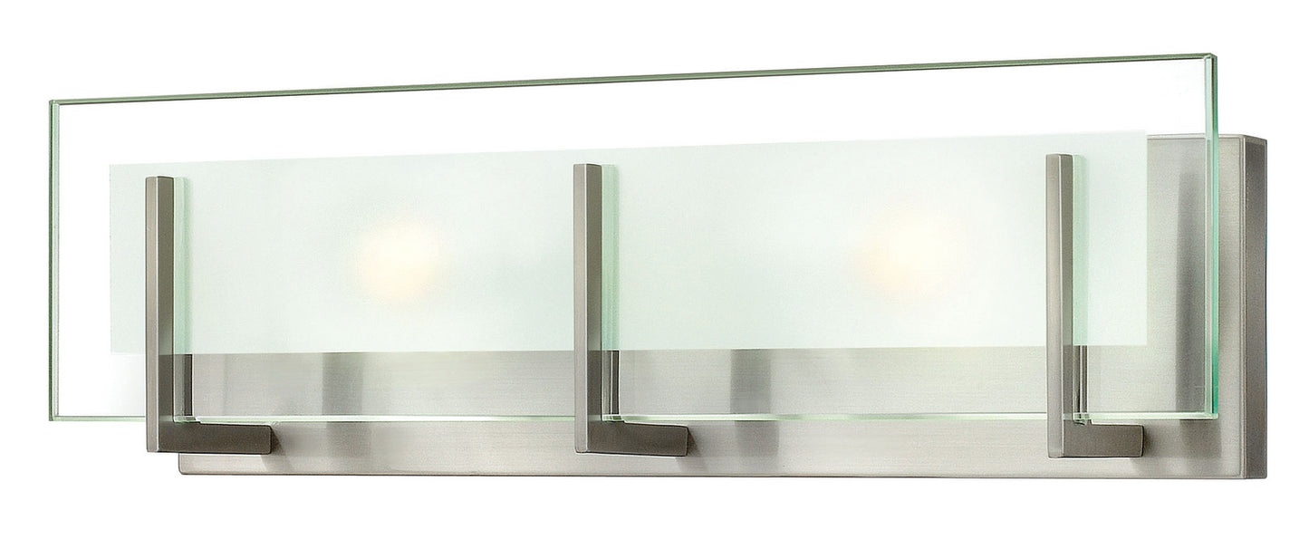 Latitude Two Light Vanity in Brushed Nickel