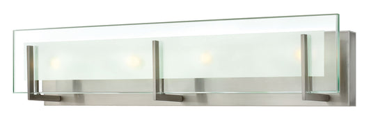 Latitude Four Light Vanity in Brushed Nickel