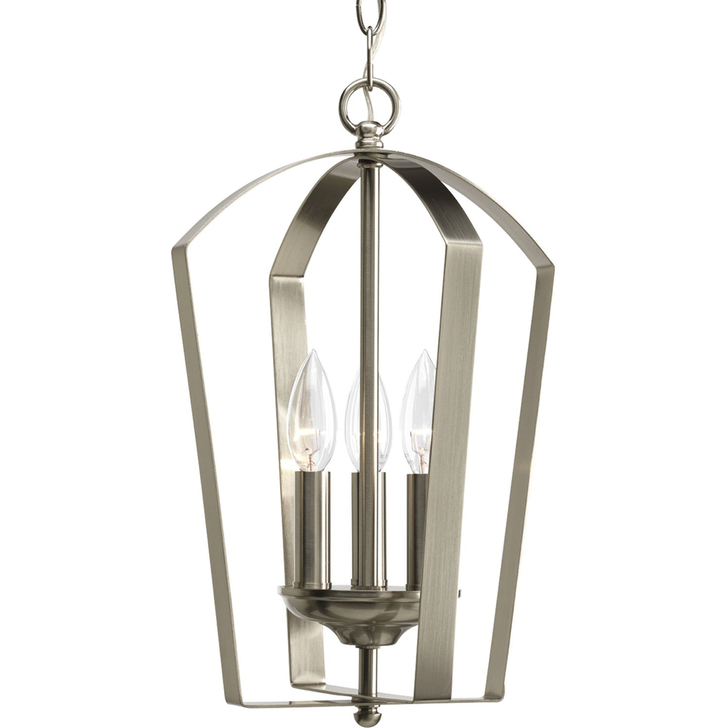 Gather Three Light Foyer Pendant in Brushed Nickel