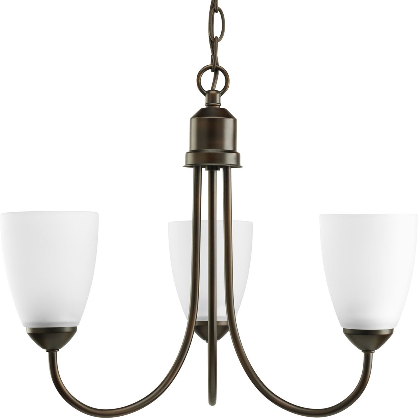 Gather Three Light Chandelier in Antique Bronze