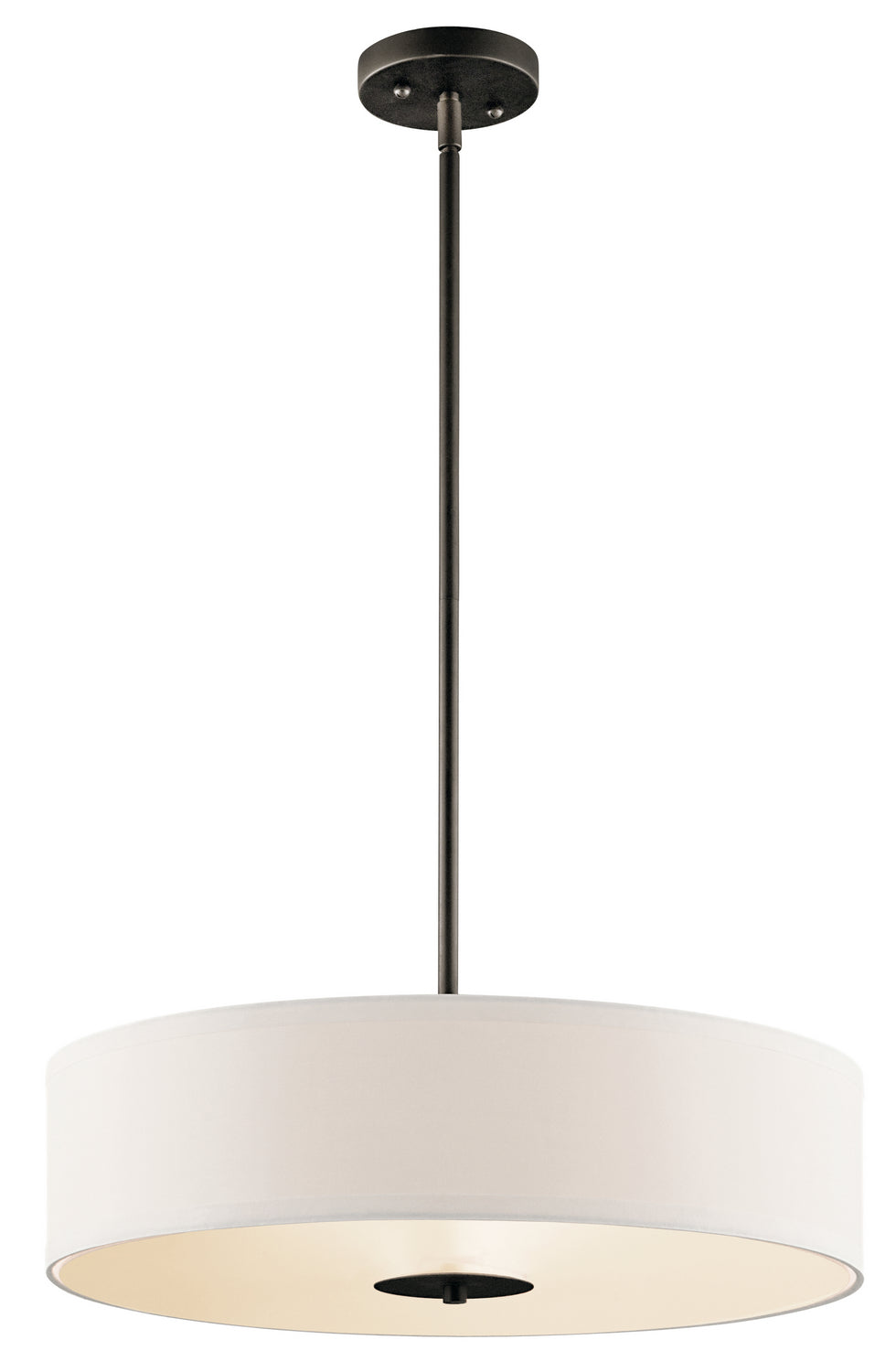 Three Light Pendant/Semi Flush in Olde Bronze