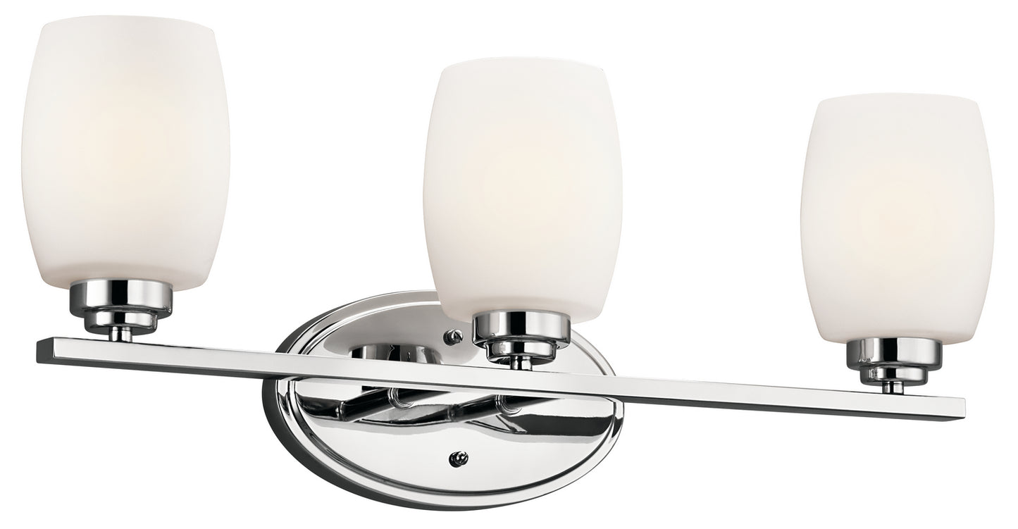 Eileen Three Light Bath in Chrome