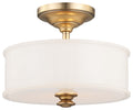 Harbour Point Two Light Semi Flush Mount in Liberty Gold