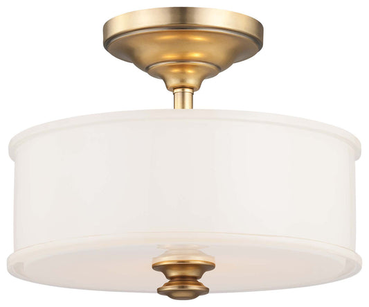 Harbour Point Two Light Semi Flush Mount in Liberty Gold