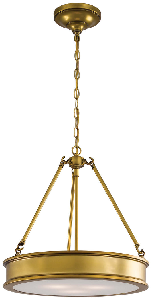 Harbour Point Three Light Pendant in Liberty Gold