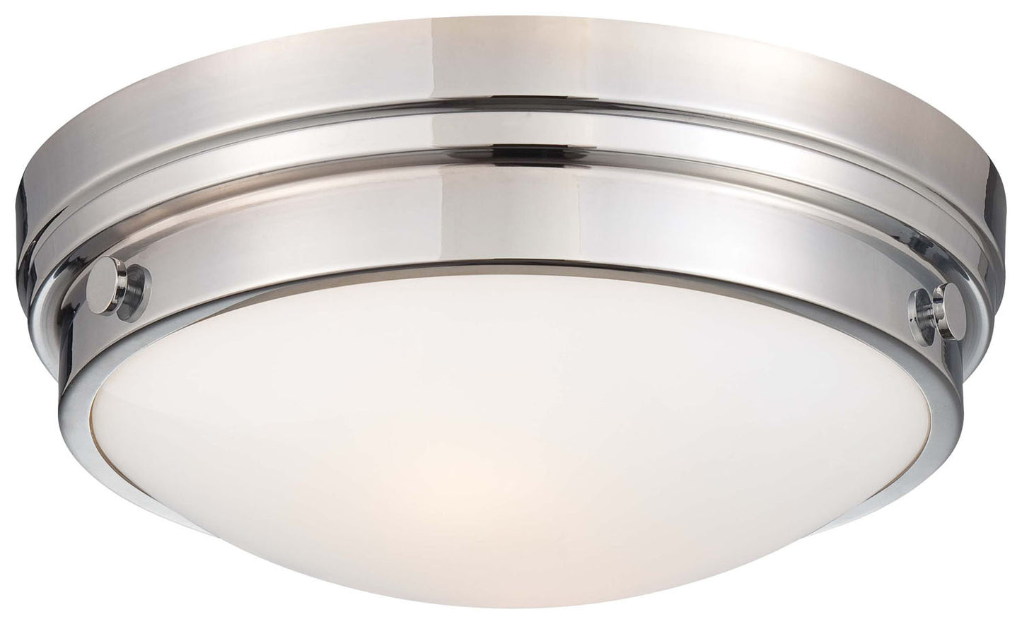 Two Light Flush Mount in Chrome