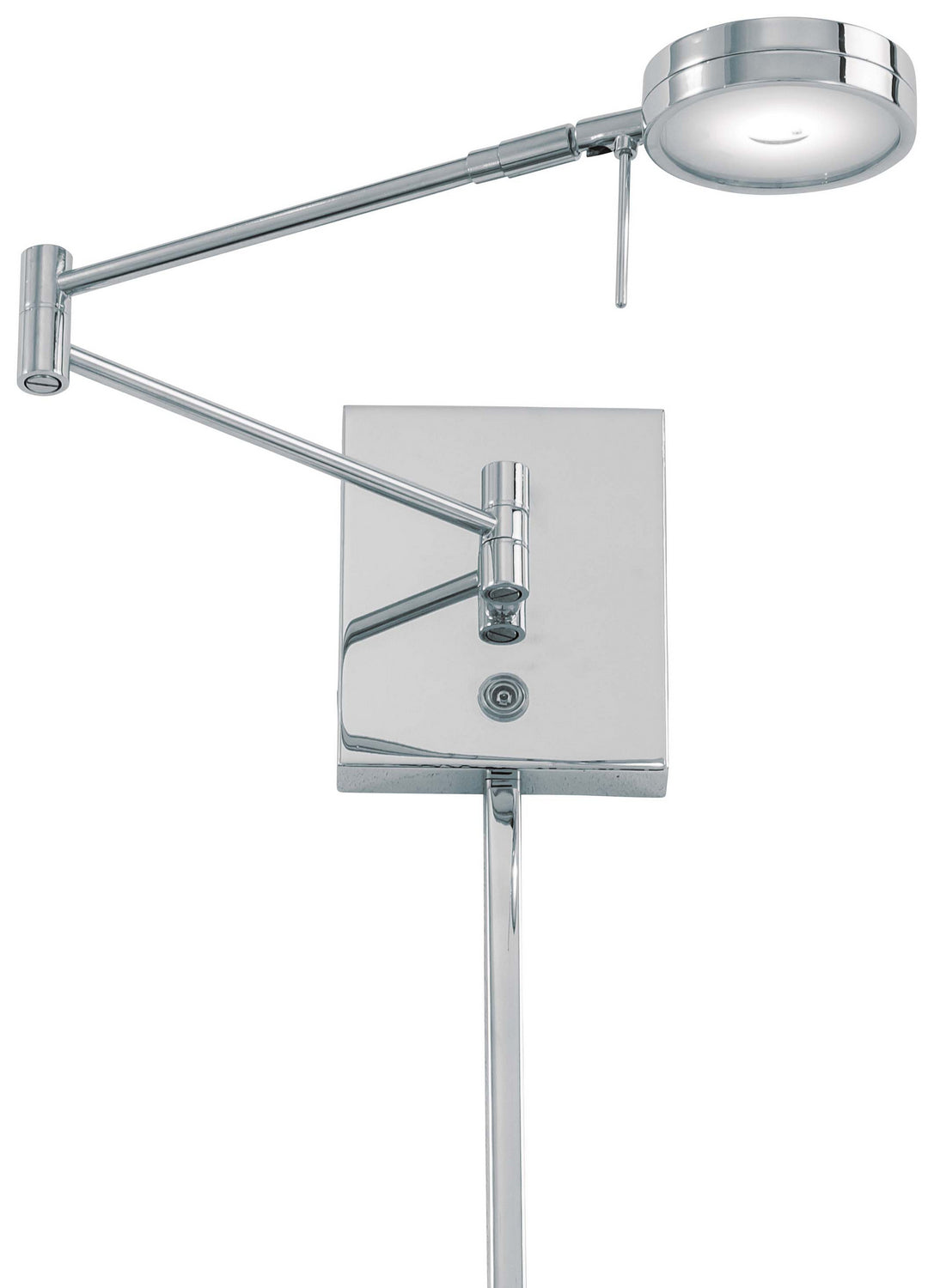 George's Reading Room LED Swing Arm Wall Lamp in Chrome