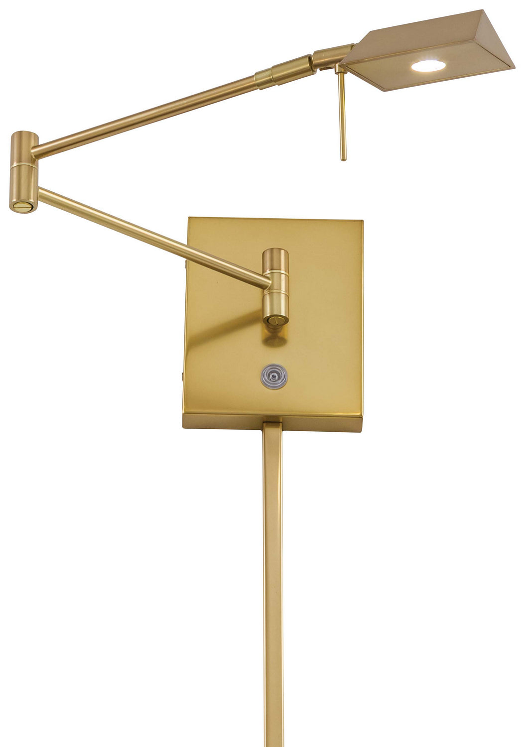 George's Reading Room LED Swing Arm Wall Lamp in Honey Gold