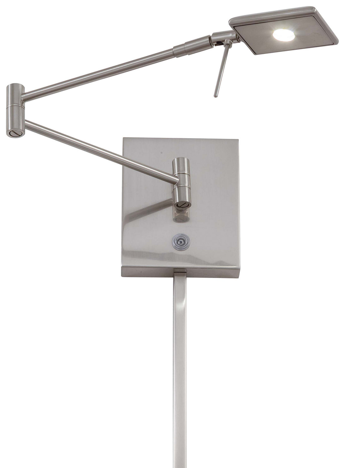 George's Reading Room LED Swing Arm Wall Lamp in Brushed Nickel