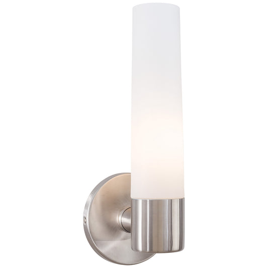 Saber One Light Wall Sconce in Brushed Stainless Steel