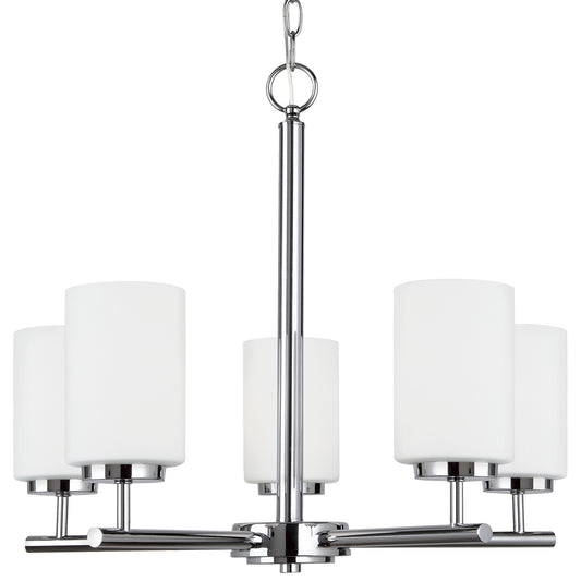 Oslo Five Light Chandelier in Chrome