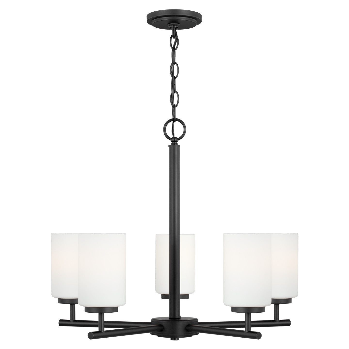 Generation Lighting - 31161-112 - Five Light Chandelier - Oslo - Midnight Black