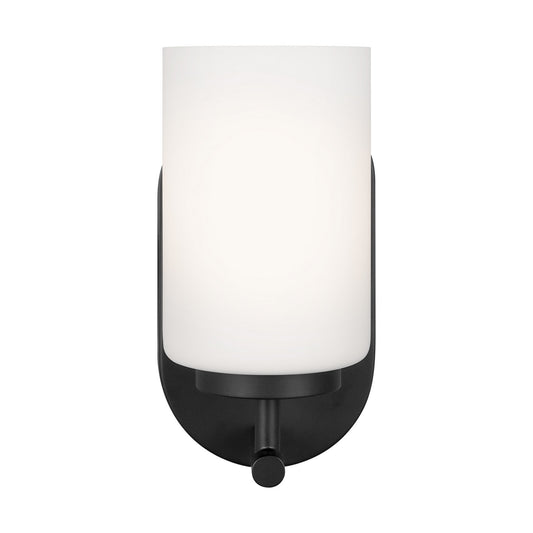 Oslo One Light Wall / Bath Sconce in Midnight Black