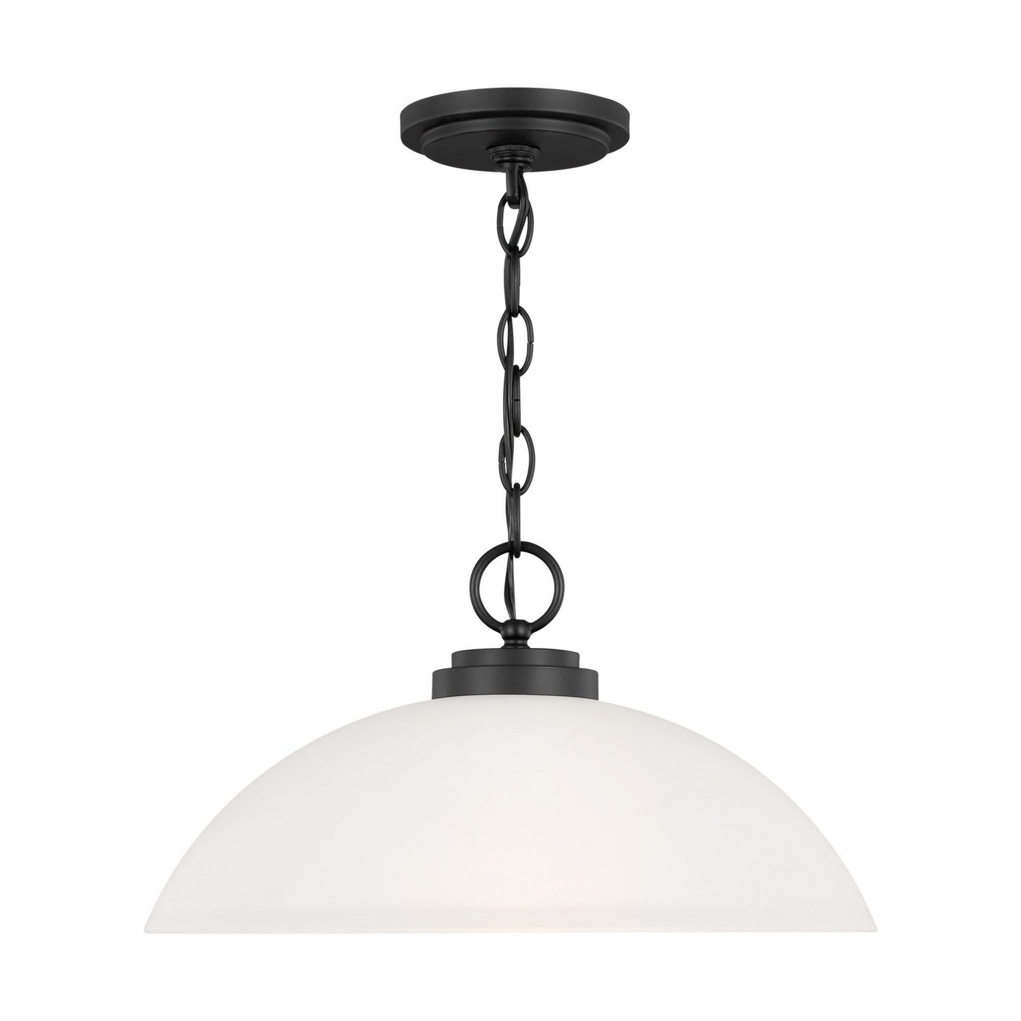 Oslo One Light Pendant in Midnight Black