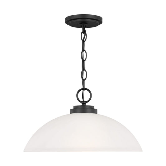 Oslo One Light Pendant in Midnight Black