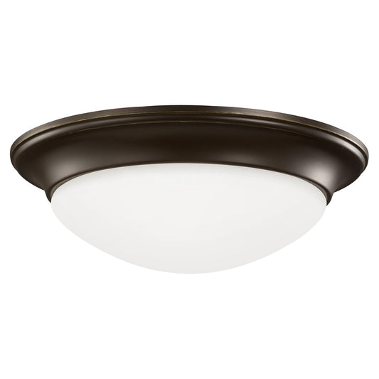 Nash One Light Flush Mount in Bronze