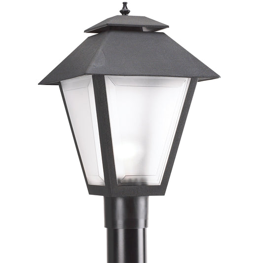 Polycarbonate Outdoor One Light Outdoor Post Lantern in Black