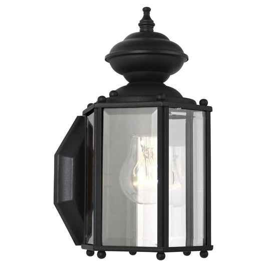 Classico One Light Outdoor Wall Lantern in Black