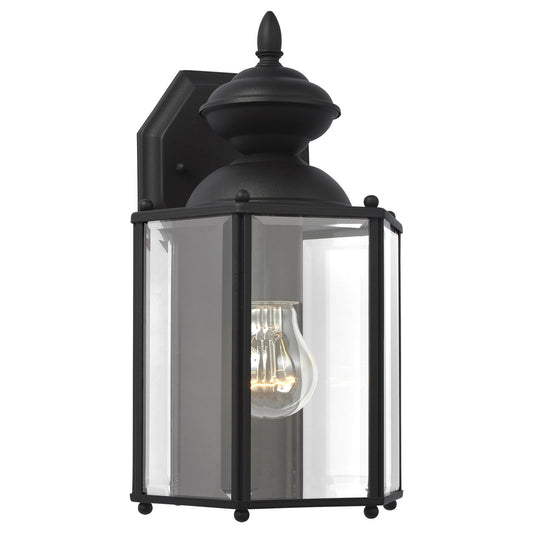 Classico One Light Outdoor Wall Lantern in Black