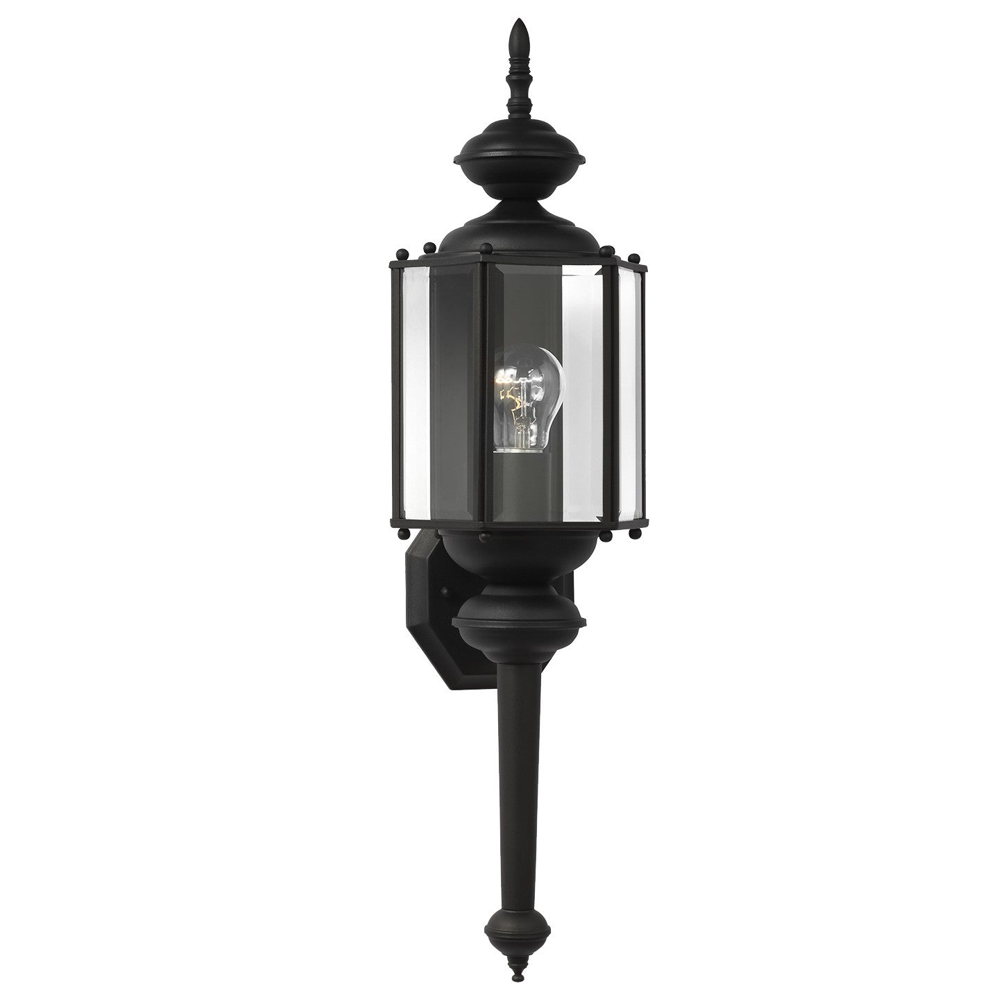Classico One Light Outdoor Wall Lantern in Black