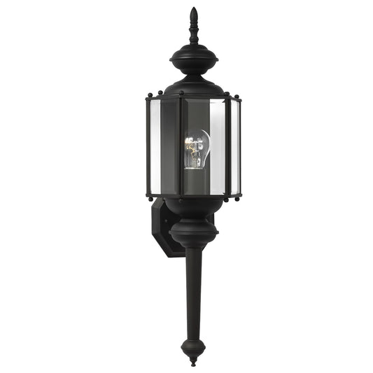 Classico One Light Outdoor Wall Lantern in Black