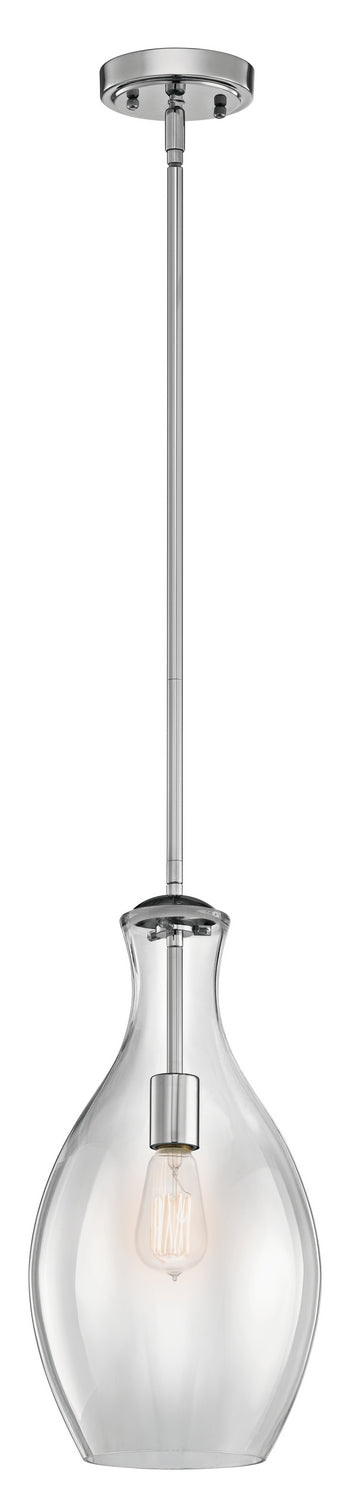Everly One Light Pendant in Chrome