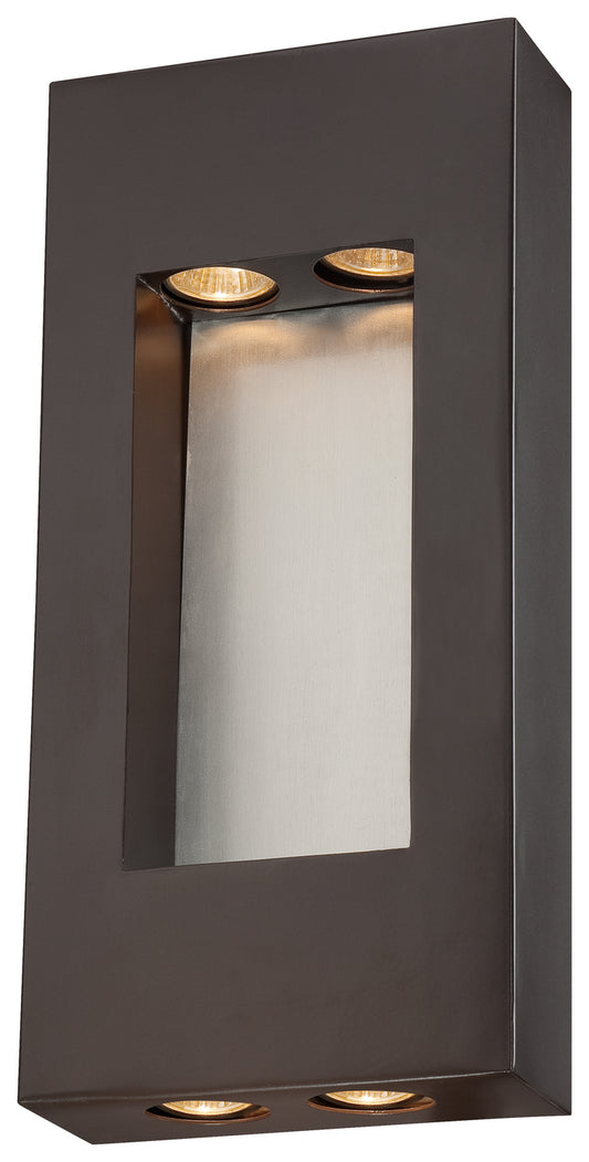 Geox Four Light Outdoor Wall Mount in Dorian Bronze