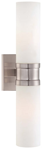 Two Light Wall Sconce in Brushed Nickel