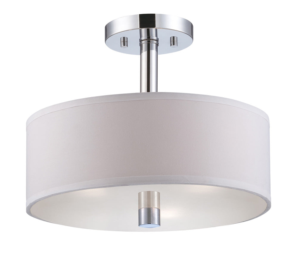 Cordova Three Light Semi-Flush Mount in Chrome