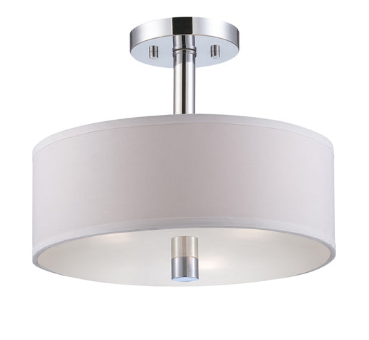 Cordova Three Light Semi-Flush Mount in Chrome