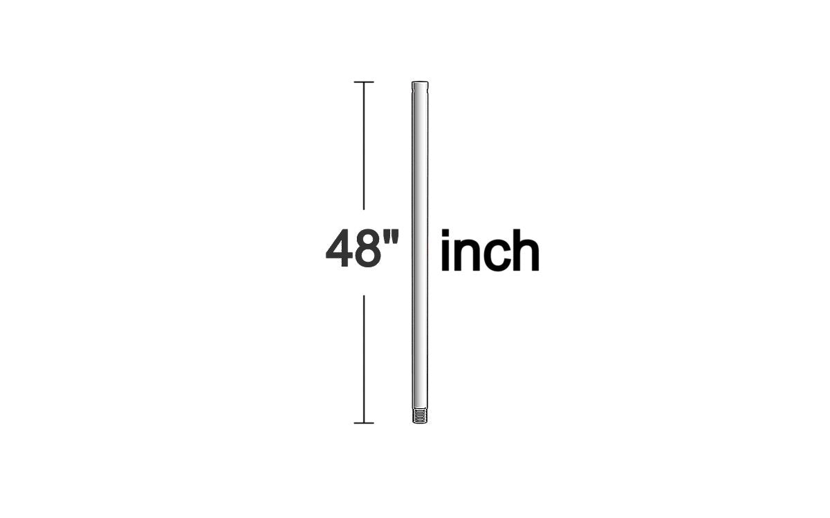 Universal Downrod in Polished Nickel