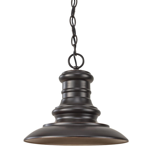 Redding Station One Light Outdoor Pendant in Restoration Bronze