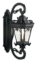 Tournai Four Light Outdoor Wall Mount in Textured Black