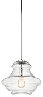 Everly One Light Pendant in Chrome