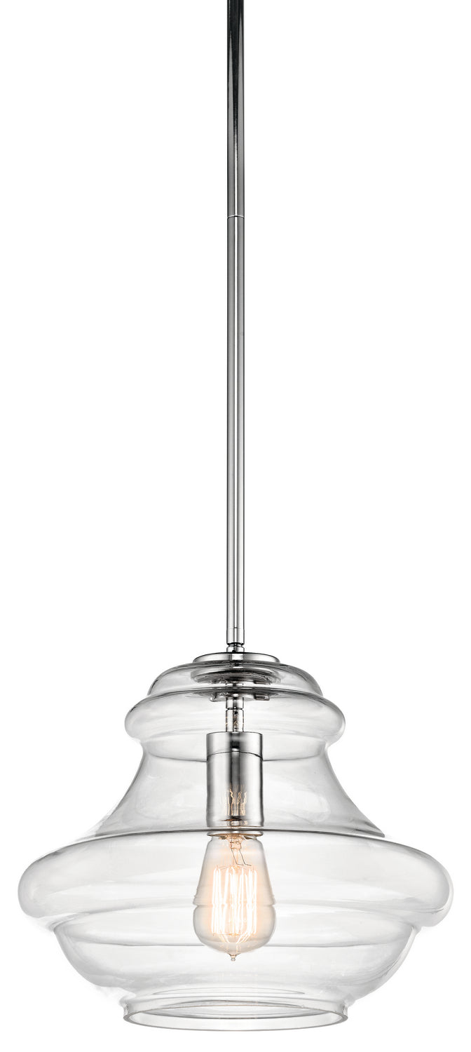 Everly One Light Pendant in Chrome