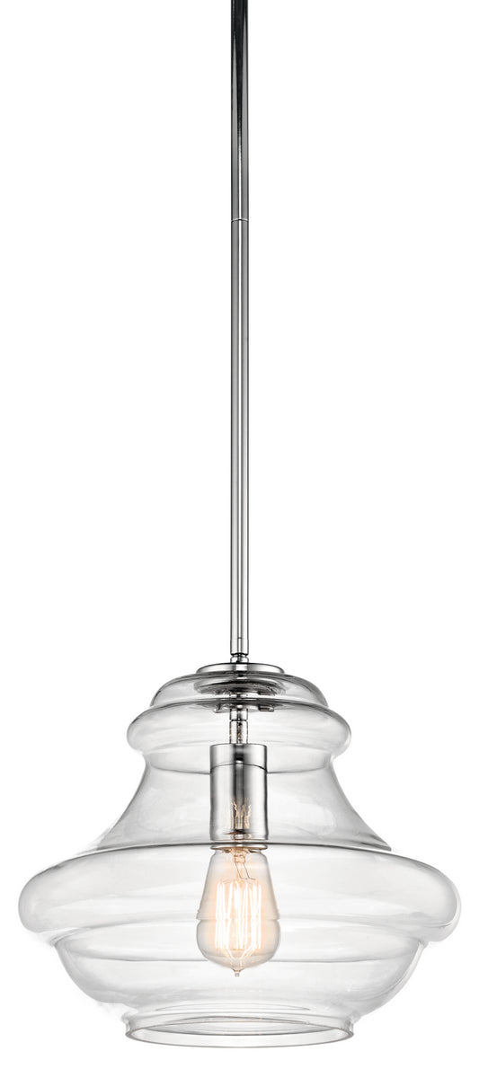 Everly One Light Pendant in Chrome