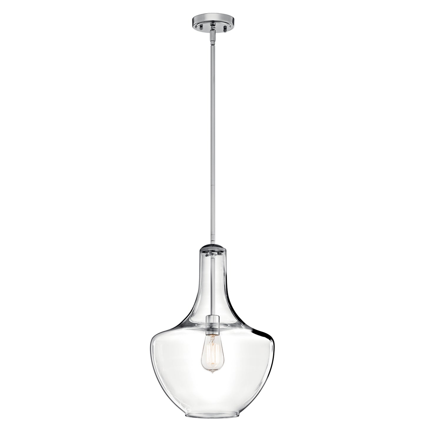 Everly One Light Pendant in Chrome